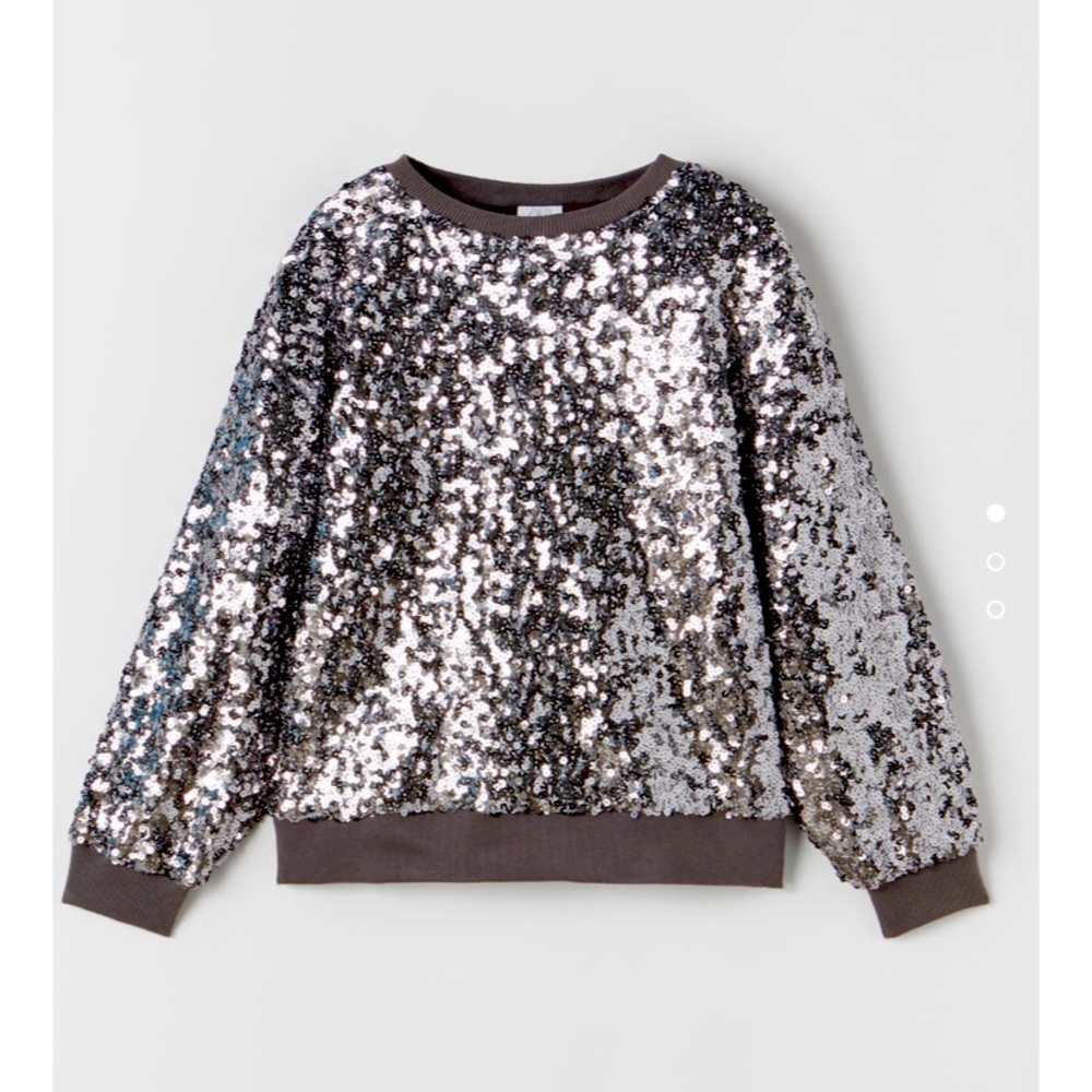 Zara sequin sweatshirt